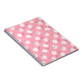 Soft Pink Cute Pattern – Minimal Aesthetic Polka Notitieboek (Rechterzijde)