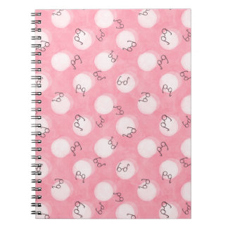 Soft Pink Cute Pattern – Minimal Aesthetic Polka Notitieboek