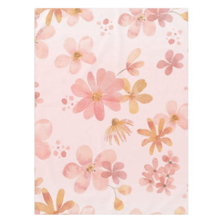 Soft Pink Floral Blossom Dining Tablecloth Tafelkleed