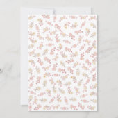 Soft Pink Floral Heart Wedding Kaart (Achterkant)
