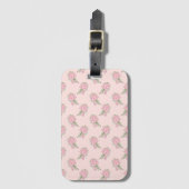 Soft Pink Floral Pattern | Romantic Flower Bagagelabel (Voorkant (verticaal))