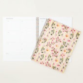 Soft Pink Floral Stripe Pattern Planner (Display)