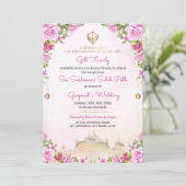 Soft Pink Floral Sukhmani Sahib Path Invitation (Debout devant)