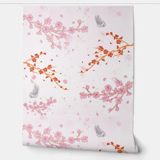 Soft Pink Floral Wall Covering | Wallpaper Behang