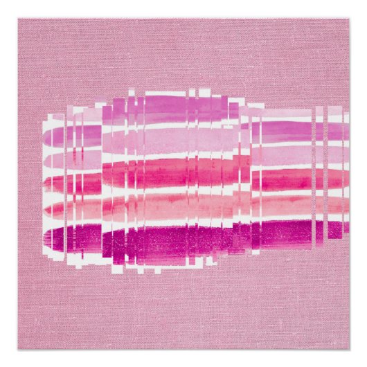 Soft Pink Geometric Brush Poster Perfect Poster (Voorkant)
