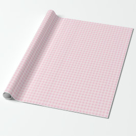 Soft Pink Gingham Wrapping Paper Cadeaupapier