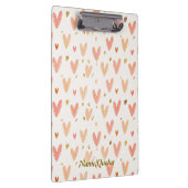 Soft Pink Hearts Seamless Pattern Klembord (Rechts)