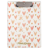 Soft Pink Hearts Seamless Pattern Klembord (Voorkant)