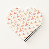 Soft Pink Hearts Seamless Pattern Notitieboek (Achterkant)