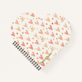 Soft Pink Hearts Seamless Pattern Notitieboek (Voorkant)