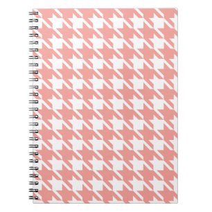 Soft Pink Houndstooth Notitieboek