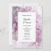 Soft Pink Hydrangea Wedding Kaart (Voorkant)