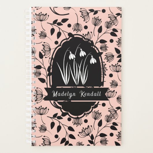 Soft Pink Laurentian Floral Pattern Custom Name (Devant)