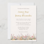 Soft Pink Minimalist Floral Wedding Invitation (Devant)