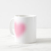 Soft Pink Minimalist Heart Coffee Mug (Devant gauche)
