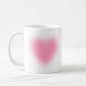 Soft Pink Minimalist Heart Coffee Mug (Gauche)