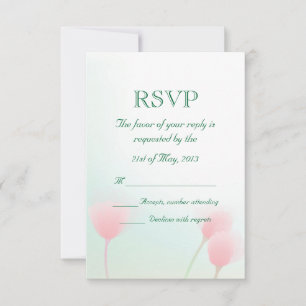 Soft Pink Pastel Tulips Mariage RSVP