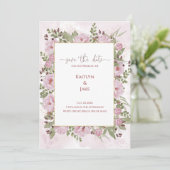 Soft Pink Peony Wedding Invitation (Debout devant)