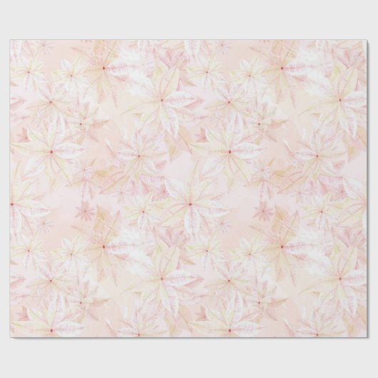 Soft Pink Poinsettias - Christmas Wrapping Paper Cadeaupapier (Vlak)