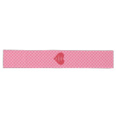 Soft Pink Red Hearts Love Gift Table Runner Lange Tafelloper (Horizontaal)