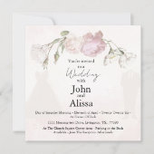Soft Pink Roses & Bride and Groom Collection Aankondiging (Voorkant)