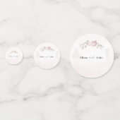Soft Pink Roses Wedding Collection Table Confetti (Voorkanten)