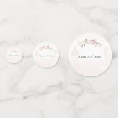 Soft Pink Roses Wedding Collection Table Confetti (Achterkanten)