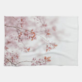 Soft Pink Spring Blossoms, Minimal Floral Theedoek (Horizontaal)