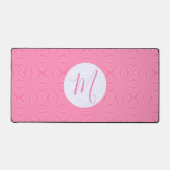 Soft Pink Squiggly Squares Personalized Initial (Recto)