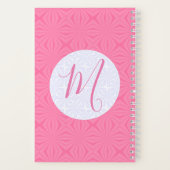 Soft Pink Squiggly Squares Personalized Initial  Notitieboek (Achterkant)