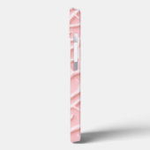 Soft Pink Texture iPhone Case with Organic Lines (Achterkant / Links)