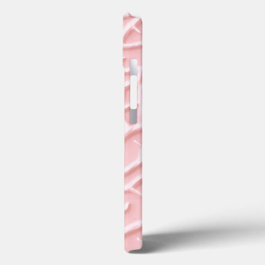 Soft Pink Texture iPhone Case with Organic Lines (Achterkant / Links)