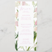 Soft Pink Tulip Bridal Shower Menu (Voorkant)