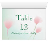 Soft Pink Tulips Mariage Numéro de table (Intérieur Horizontal (Bas))