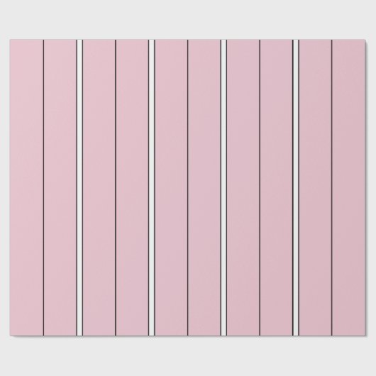 Soft Pink Vertical Stripe Pattern Minimal Cadeaupapier (Vlak)
