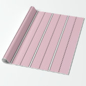 Soft Pink Vertical Stripe Pattern Minimal Cadeaupapier (Uitgerold)