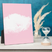 Soft Pink White Peony Floral Plaque Fotoplaat (Zijkant)