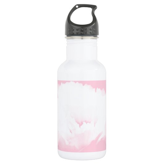 Soft Pink White Peony - Floral Waterfles (Voorkant)