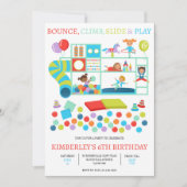 Soft Play Anniversaire Fête Invitation (Devant)