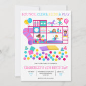Soft Play Jungle Gym Anniversaire Fête Invitation (Devant)