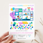 Soft Play Jungle Gym Anniversaire Fête Invitation
