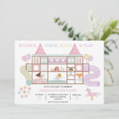 Soft Play Jungle Gym Anniversaire Fête Invitation (Debout devant)