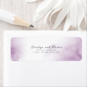 Soft Plum Mauve Waterverf Abstract Lijst Etiket (Insitu)