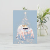 Soft Pretty Jumping Spider Christmas Cards Feestdagenkaart (Staand voorkant)