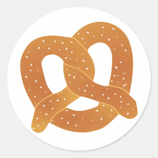 Soft Pretzel Ronde Sticker (Voorkant)