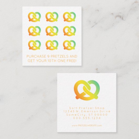 soft pretzels loyalty punch (Voorkant / Achterkant)