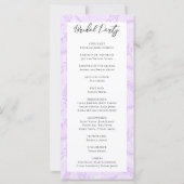 Soft Purple Feuilles et Foliage Wedding Programme (Dos)