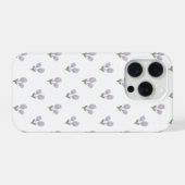 Soft Purple Tulip Pattern Minimal Aesthetic Phone  (Verso Horizontal)