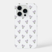 Soft Purple Tulip Pattern Minimal Aesthetic Phone  (Verso)