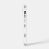 Soft Purple Tulip Pattern Minimal Aesthetic Phone  iPhone Hoesje (Linkerkant)